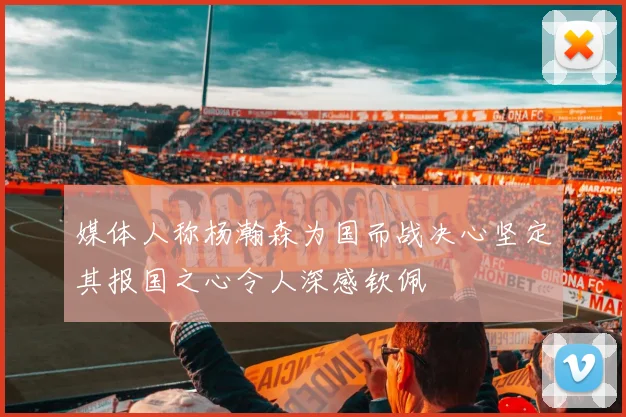 媒体人称杨瀚森为国而战决心坚定其报国之心令人深感钦佩